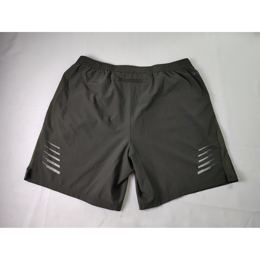 Skora Men Sz M Green Running Training Shorts Elastic Waist Back Pocket Athletic